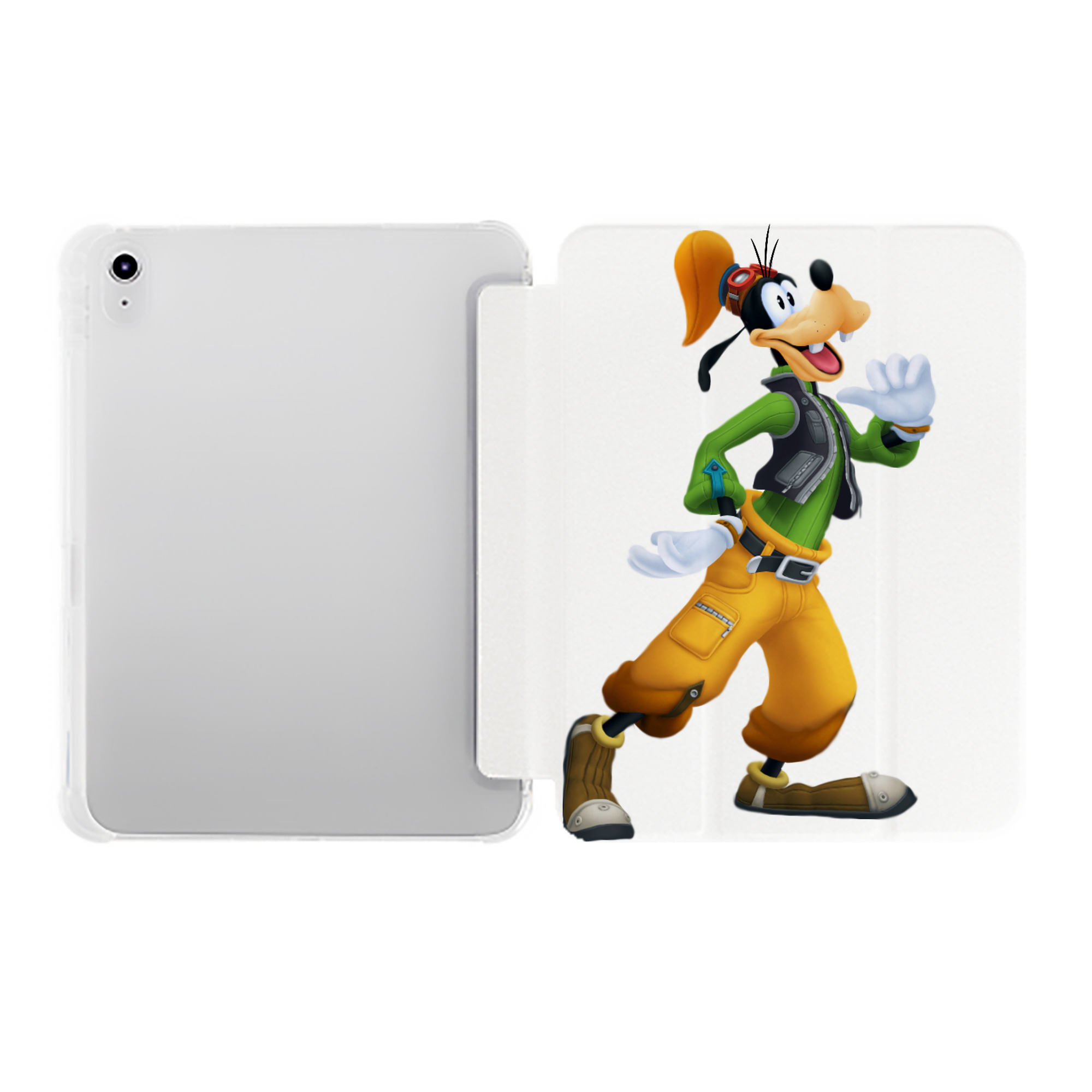 （画像用） ミッキーマウス Mickey Mouse IPad ケース ペン収納付き 三つ折りスタンド PUレザー×シリコン 対応機種9.5/10.5/10.9インチ